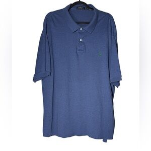 Polo Ralph Lauren Men’s 3XB Navy Blue Polo Shirt Short Sleeve Cotton Preppy
